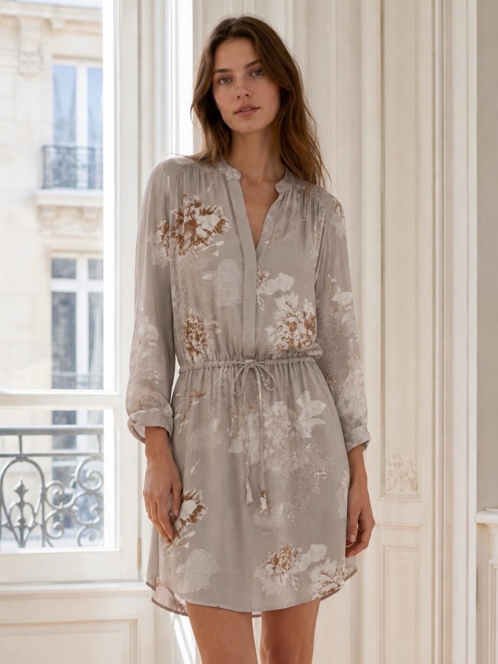 Babaton Bennet Floral Silk dress size XS